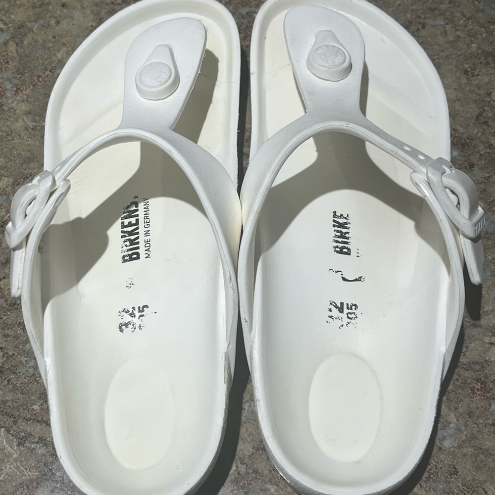 Youth White Birkenstock Sandals